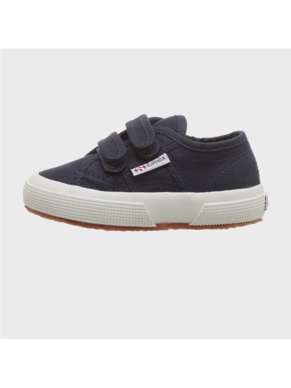 Superga Kids Navy Canvas Double Velcro Sneakers